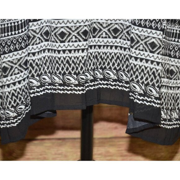 Catherines Black Accordion Beaded Short Sleeve Tunic Blouse Top Plus Size 3X 26W - Picture 5 of 10